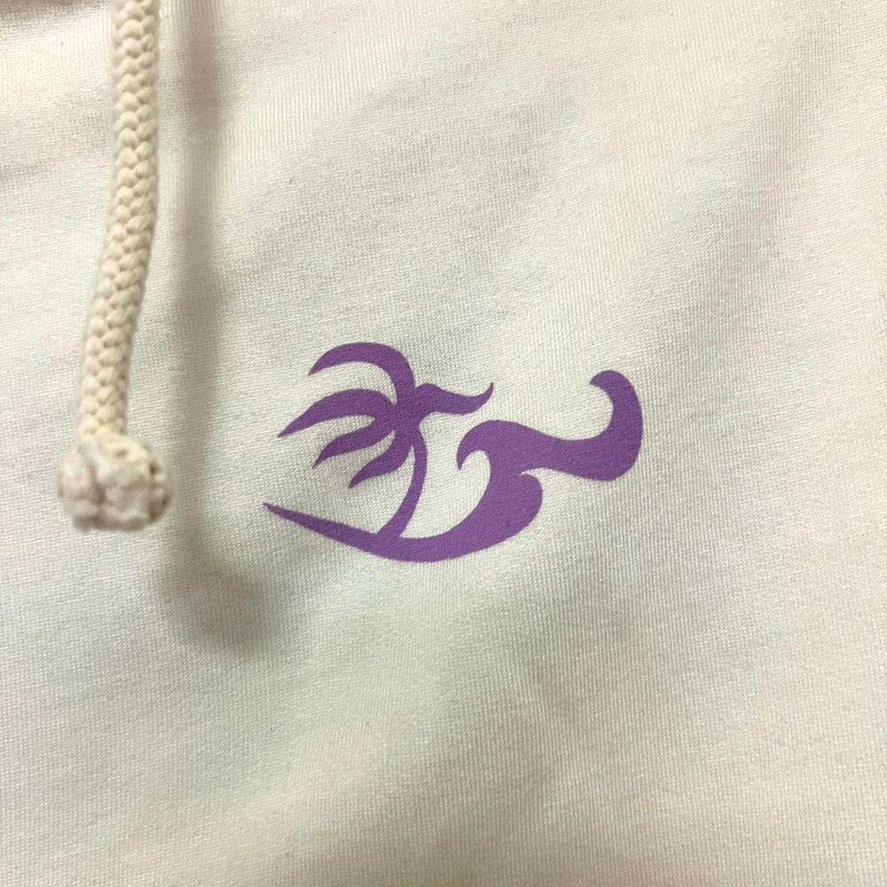 Honolua Wahine Women's Surf Palmset Pullover Hoodie BL1 Bone Large - Picture 2 of 9